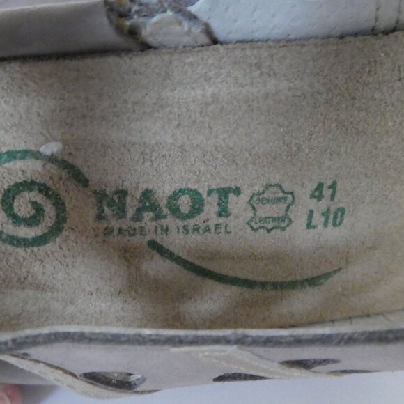 Naot Mangere Tan Taupe Leather Open Toe Lace Up Comfort Sandals Womens 41 US 10 - Picture 9 of 11